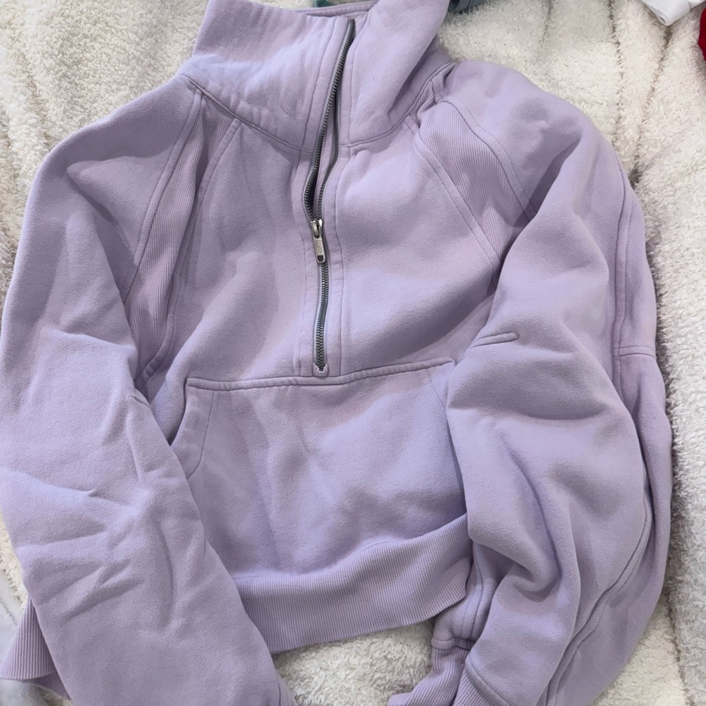 Lavender Quarter-Zip Pullover
